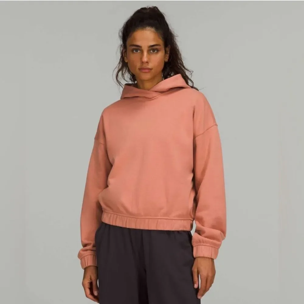 Lululemon relax cropped hoodie women’s size 8 see description light orange
